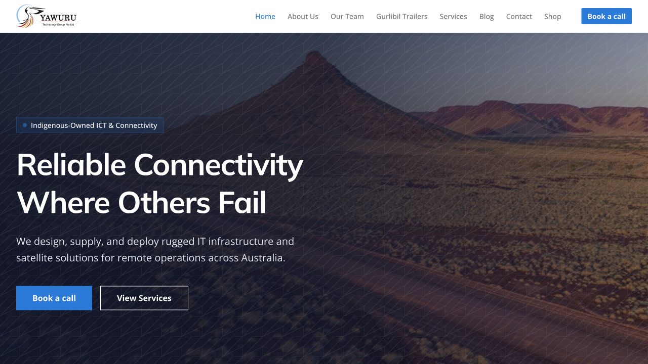 Yawuru Technology Group website homepage